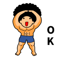 Mr Afro-hair macho 1 sticker #9335270