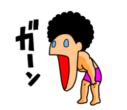 Mr Afro-hair macho 1 sticker #9335282