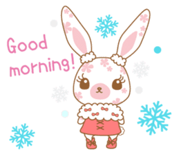 Flower Bunny Winter version (in English) sticker #9335288