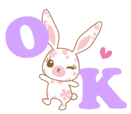 Flower Bunny Winter version (in English) sticker #9335290