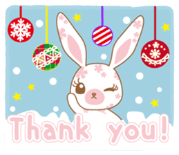 Flower Bunny Winter version (in English) sticker #9335295