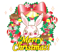 Flower Bunny Winter version (in English) sticker #9335298