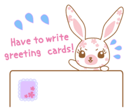 Flower Bunny Winter version (in English) sticker #9335300