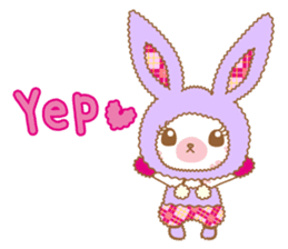 Flower Bunny Winter version (in English) sticker #9335303