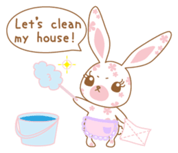 Flower Bunny Winter version (in English) sticker #9335304