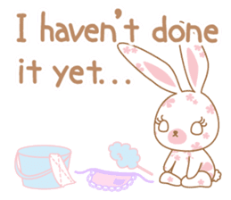 Flower Bunny Winter version (in English) sticker #9335305