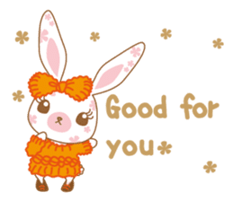 Flower Bunny Winter version (in English) sticker #9335306