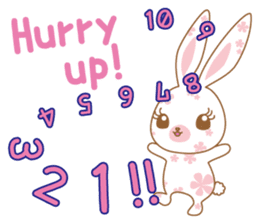 Flower Bunny Winter version (in English) sticker #9335307