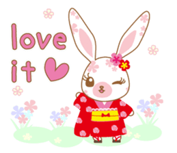 Flower Bunny Winter version (in English) sticker #9335311
