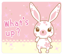 Flower Bunny Winter version (in English) sticker #9335312