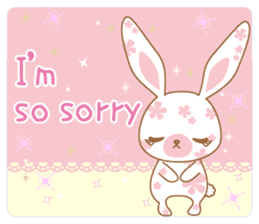 Flower Bunny Winter version (in English) sticker #9335313