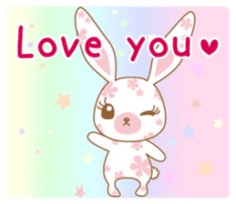 Flower Bunny Winter version (in English) sticker #9335316