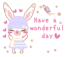 Flower Bunny Winter version (in English) sticker #9335317