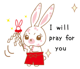 Flower Bunny Winter version (in English) sticker #9335320