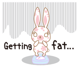 Flower Bunny Winter version (in English) sticker #9335324