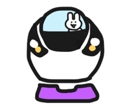 Rabbit like train sticker #9336320