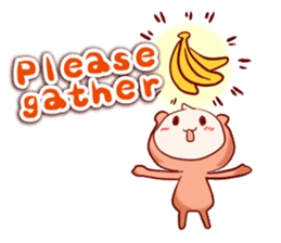 monkey "momo" English sticker #9336940
