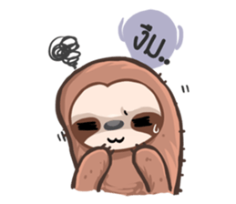 Happy Lazy Sloth sticker #9337011