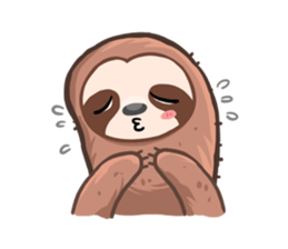 Happy Lazy Sloth sticker #9337014