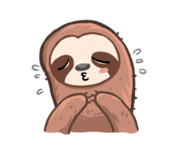 Happy Lazy Sloth sticker #9337014