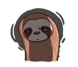 Happy Lazy Sloth sticker #9337022