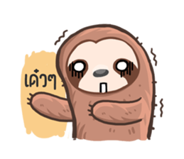 Happy Lazy Sloth sticker #9337026