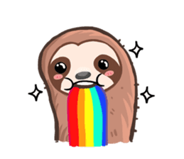 Happy Lazy Sloth sticker #9337028