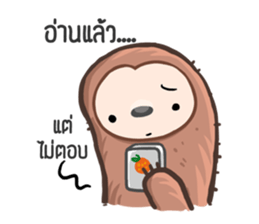 Happy Lazy Sloth sticker #9337043