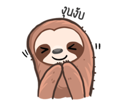 Happy Lazy Sloth sticker #9337047
