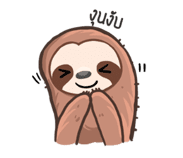 Happy Lazy Sloth sticker #9337047