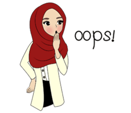 Miss Dua Hijabi cutie girl Eng.Version sticker #9337179