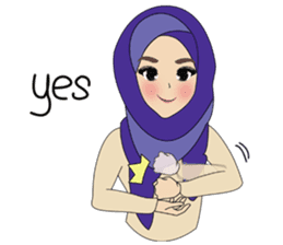 Miss Dua Hijabi cutie girl Eng.Version sticker #9337188