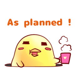 Hiyoko Heroes "yellow"English sticker #9337329