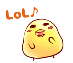 Hiyoko Heroes "yellow"English sticker #9337330