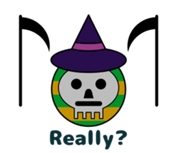 Cute ghost and soul sticker #9337449