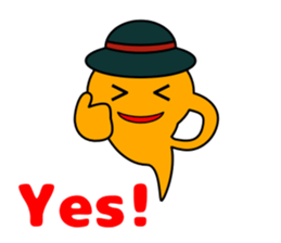 Cute ghost and soul sticker #9337472