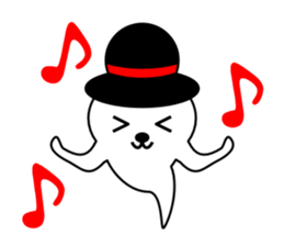 Cute ghost and soul sticker #9337482