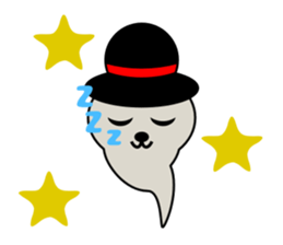 Cute ghost and soul sticker #9337485