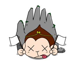 Monkey n' his Banana sticker #9338528