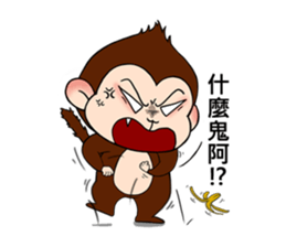 Monkey n' his Banana sticker #9338530