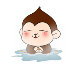 Monkey n' his Banana sticker #9338533