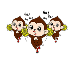 Monkey n' his Banana sticker #9338536