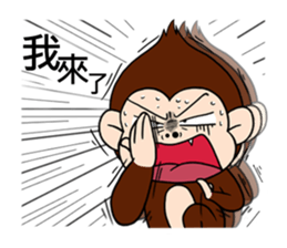 Monkey n' his Banana sticker #9338538