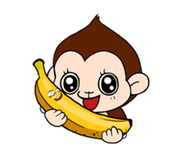Monkey n' his Banana sticker #9338541