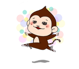 Monkey n' his Banana sticker #9338545