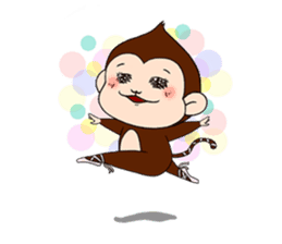 Monkey n' his Banana sticker #9338545