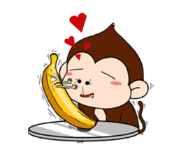 Monkey n' his Banana sticker #9338549