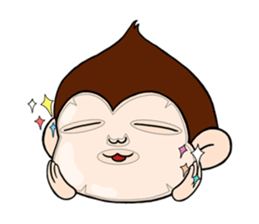 Monkey n' his Banana sticker #9338551