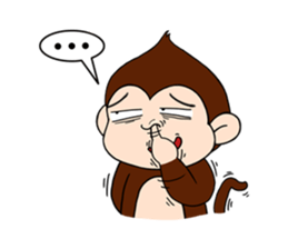 Monkey n' his Banana sticker #9338553