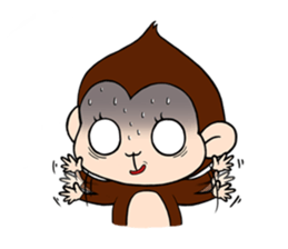 Monkey n' his Banana sticker #9338557